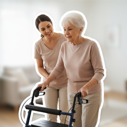 Pflege und Pflegegrad beim Einsatz von Rollatoren – Mobilitätshilfe bei eingeschränkter Beweglichkeit | © PflegeBetreuer | unabhängige Pflegeberatung