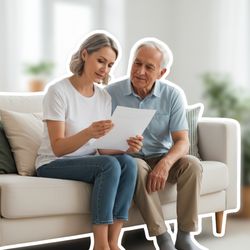 Angehörige lesen gemeinsam das Pflegegutachten zur Einschätzung des Pflegegrades | © PflegeBetreuer | unabhängige Pflegeberatung