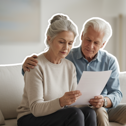 Älteres Paar prüft Unterlagen für Gegengutachten nach § 109 SGG | © PflegeBetreuer | unabhängige Pflegeberatung